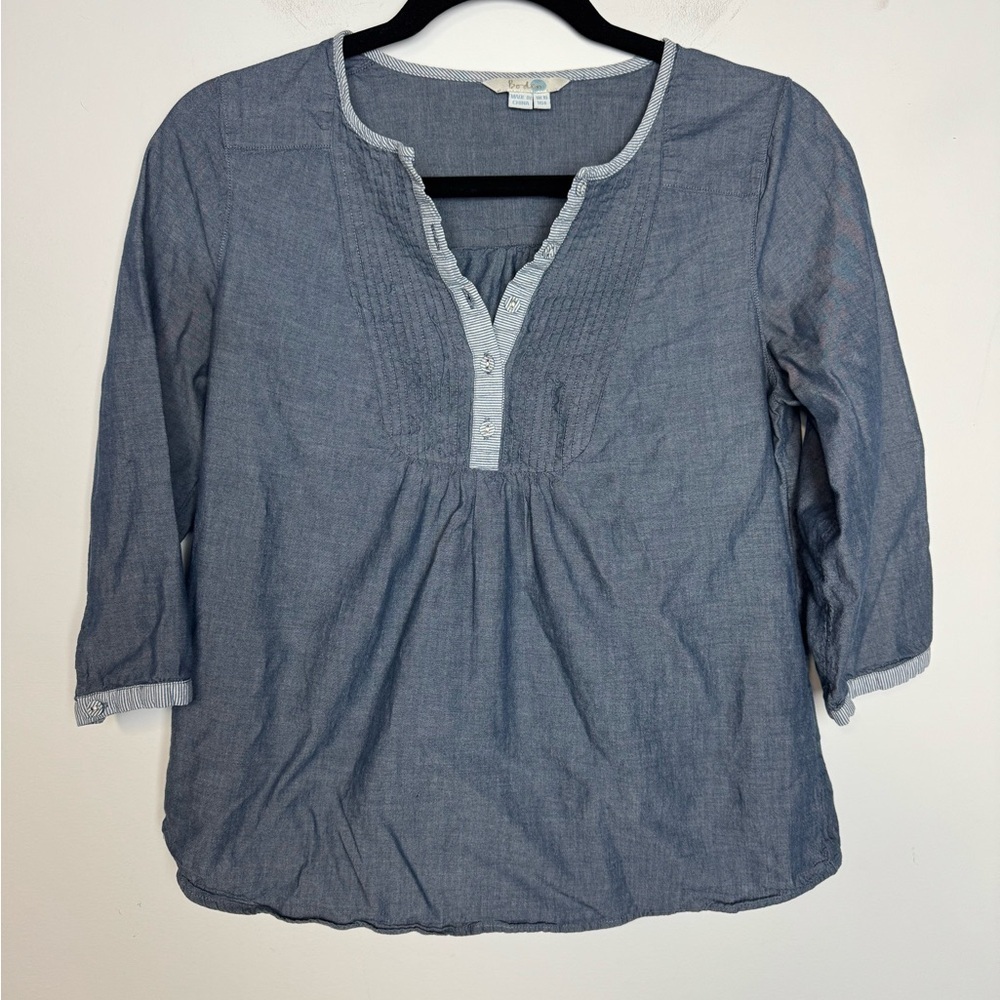 Boden blue popover top half button Size 6